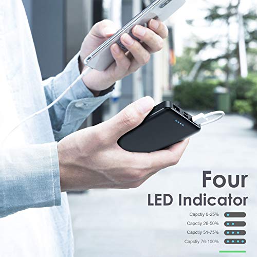 Portable Charger Power Bank 10000mAh【2 Pack】Ultra Slim Design Portable Phone Charger with Type C Input & 2 Output Backup Charging External Battery Pack for Smart Phone, Android Phone,Tablet etc. - Image 4