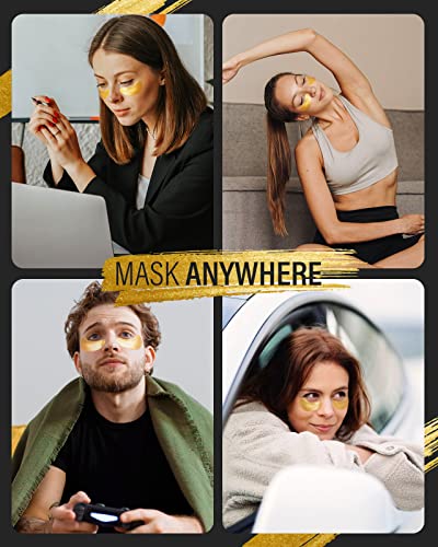 Maskiss 30-Pairs 24K Gold Under Eye Patches, Eye Mask, Eye Patches for Puffy Eyes, Eye Masks for Dark Circles and Puffiness, Collagen Skin Care Products - Image 3