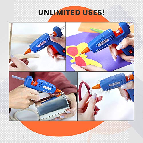 Gluerious Mini Hot Glue Gun with 30 Glue Sticks for Crafts School DIY Arts Home Quick Repairs, 20W, Blue - Image 6