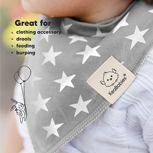10-Pack Organic Baby Bandana Bibs - Organic Cotton Bandana Bibs for Boys, Girls - Super Absorbent Bandana Drool Bibs - Teething Bibs - Baby Bibs for Infant, Toddler (MONOS) - Image 6