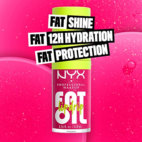 NYX PROFESSIONAL MAKEUP Fat Oil Lip Drip, Moisturizing, Shiny and Vegan Tinted Lip Gloss - Supermodel (Shimmering Magenta) - Image 12