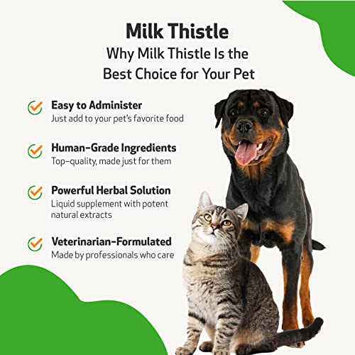 Pet Wellbeing Milk Thistle for Dogs & Cats - Supports Liver Health, Protects Liver - Glycerin-Based Natural Herbal Supplement - 4 oz (118 ml) - Image 5