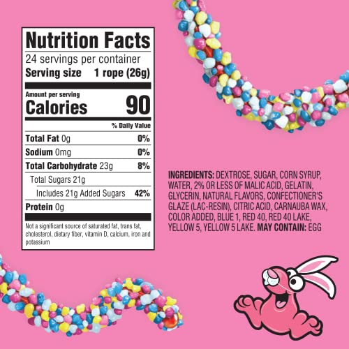 Nerds Rope Easter Candy | Single Serving Easter Candy Individually Wrapped | Full Size Candy for Easter Basket | Crunchy Chewy Gummy Candy Rope | 0.92 oz (Pack of 24) - Image 3
