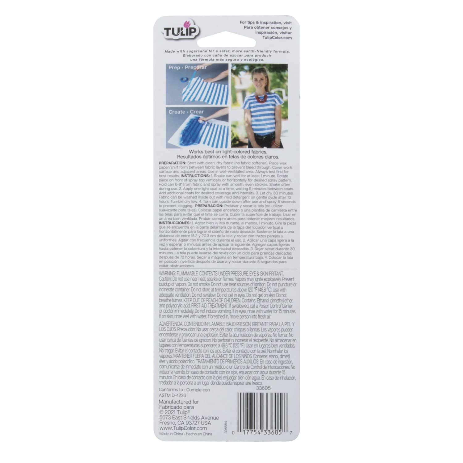 Tulip ColorShot Instant Fabric Spray Color 3oz. Black - Image 2