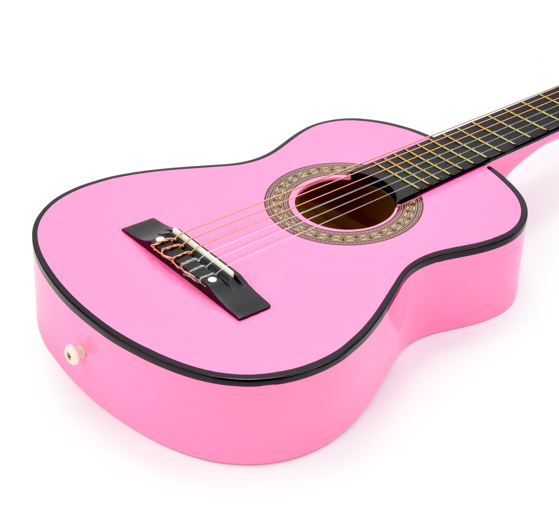 30" Wood Classical Guitar with Case and Accessories for Kids/Girls/Boys/Beginners (Pink) - Image 5