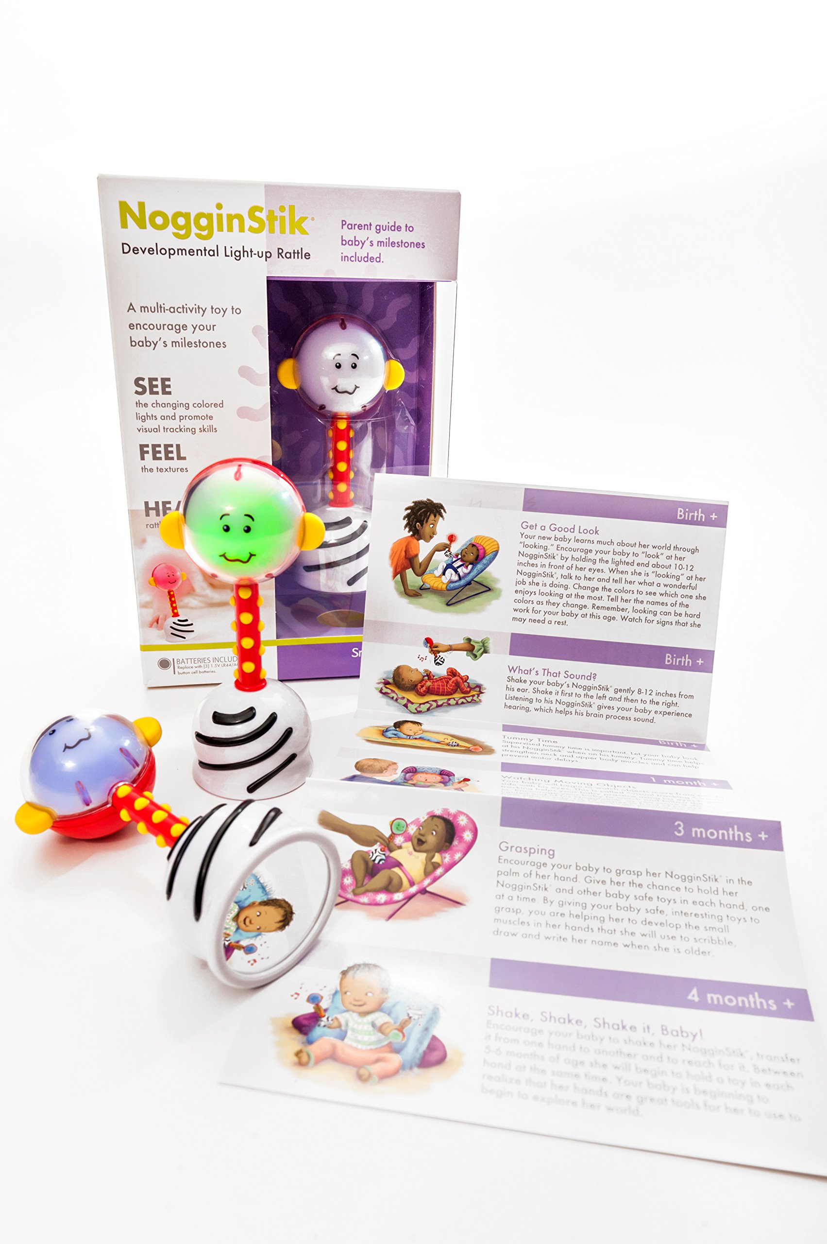 SmartNoggin NogginStik Developmental Light-Up Rattle - Encourage Developmental Milestones from Infant - 12 months - Image 7
